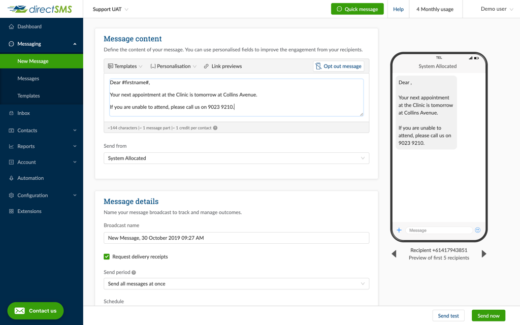 Mail Merge - Type Your Message