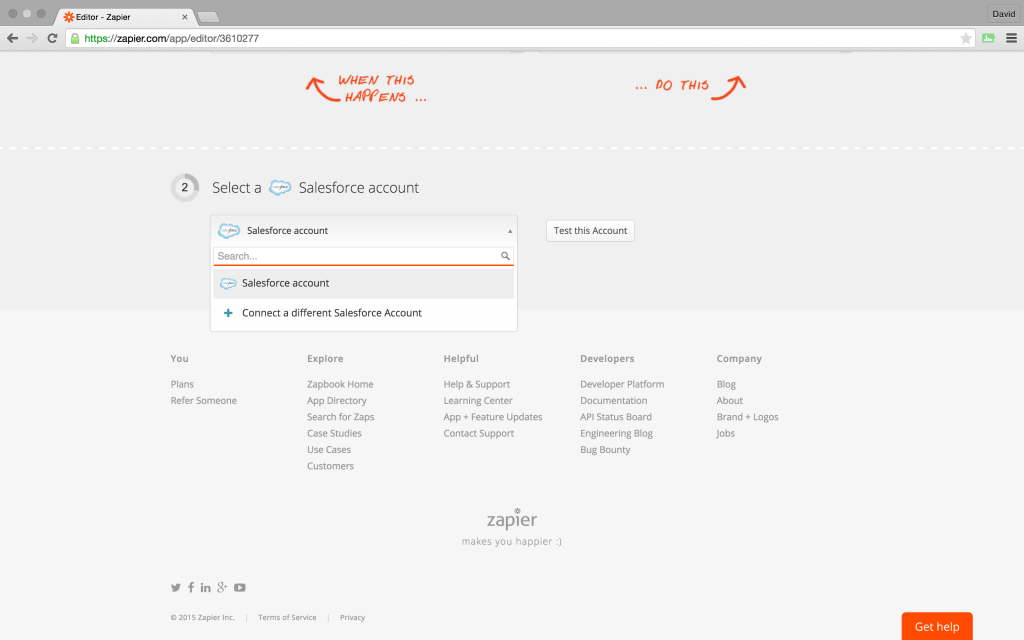 Add Salesforce account
