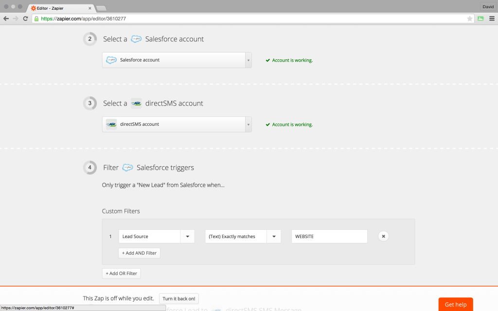 Add filter for website Leads
